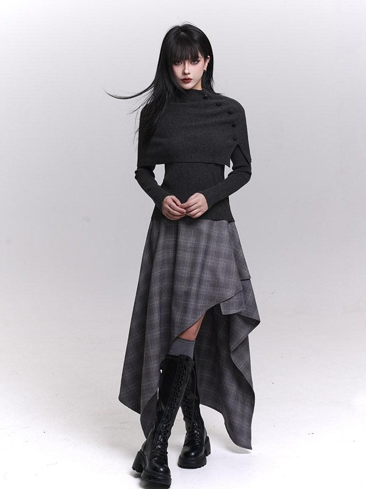 LADYGHOST Ghost Girl Cape Shawl Two Piece Women&