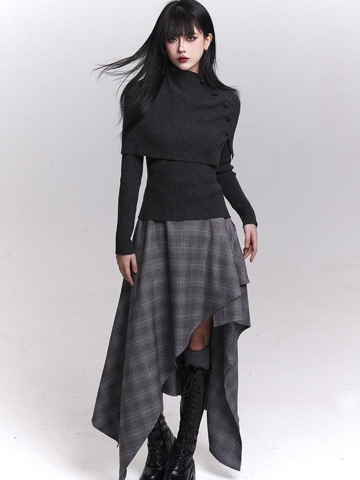 LADYGHOST Ghost Girl Cape Shawl Two Piece Women&