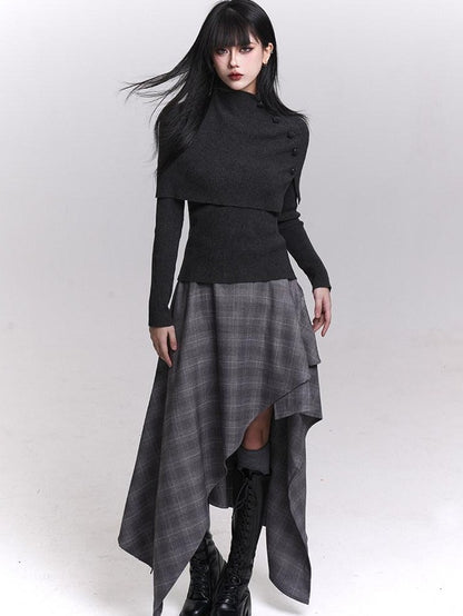 LADYGHOST Ghost Girl Cape Shawl Two Piece Women&