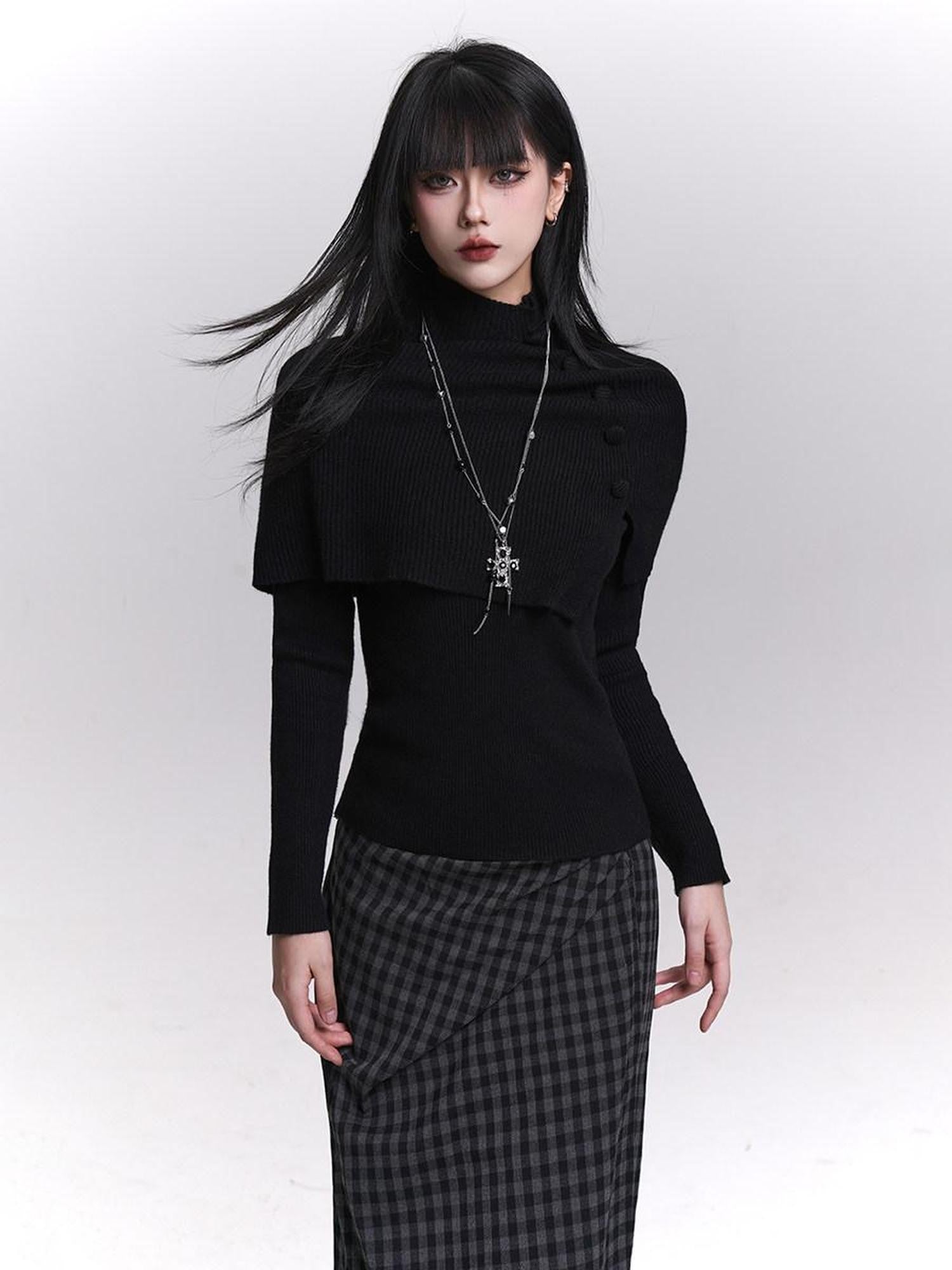 LADYGHOST Ghost Girl Cape Shawl Two Piece Women&