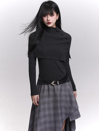LADYGHOST Ghost Girl Cape Shawl Two Piece Women&