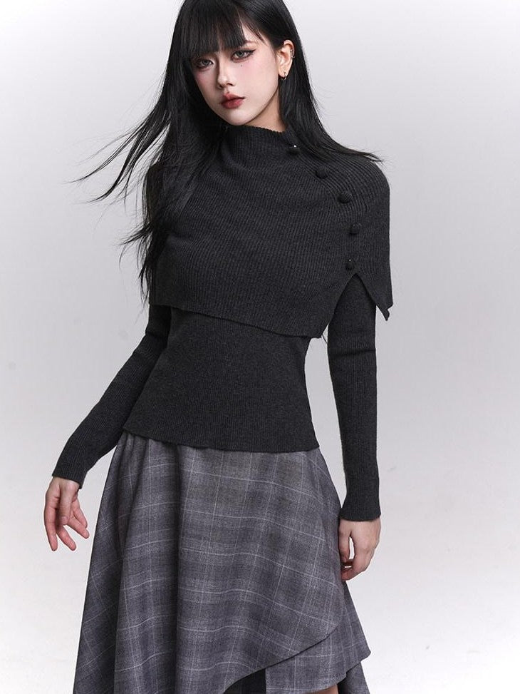 LADYGHOST Ghost Girl Cape Shawl Two Piece Women&