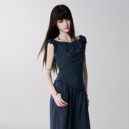 LADYGHOST_Ghost_Girl_Cinched_Waist_Navy_Women&