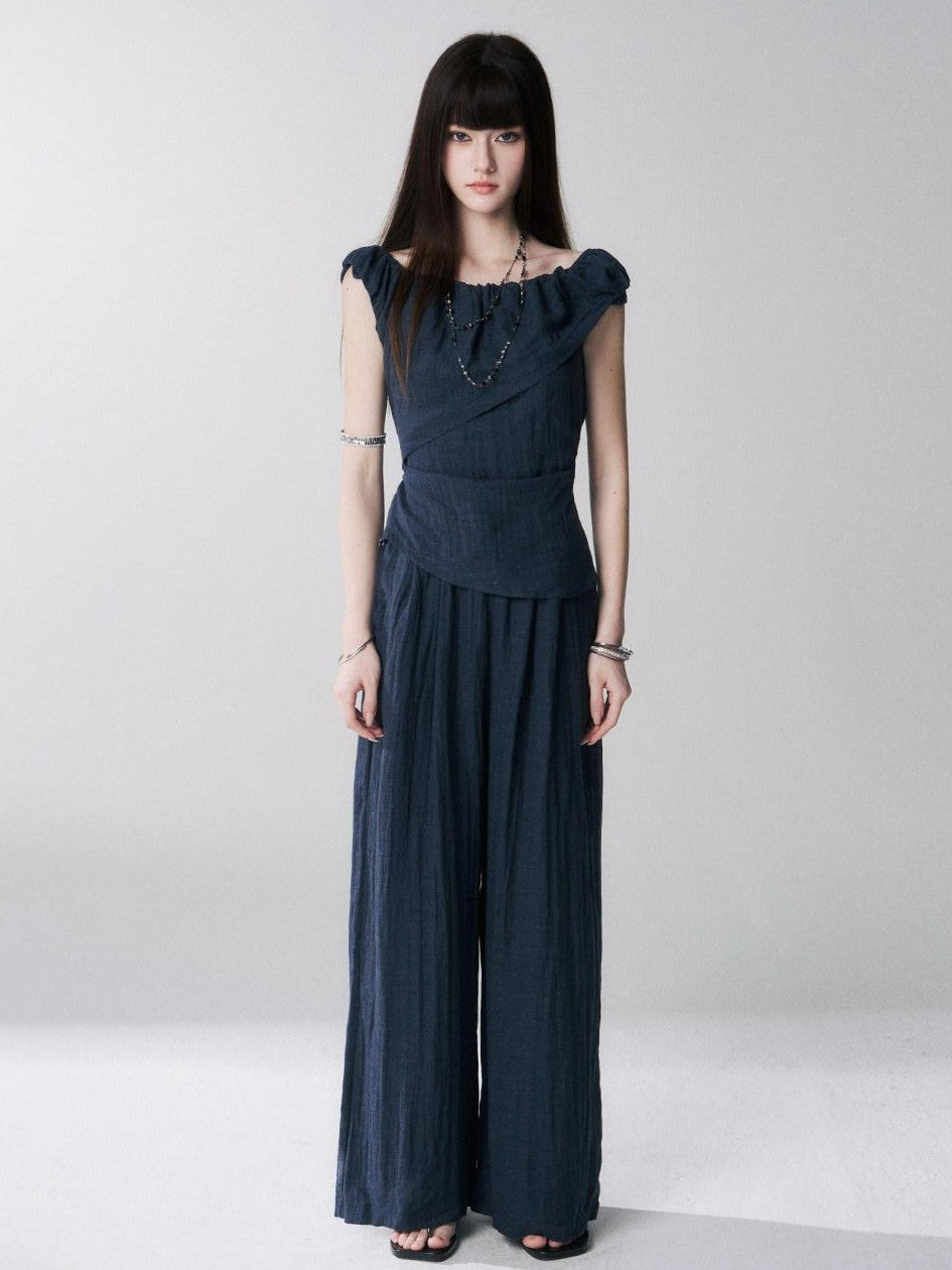 LADYGHOST Ghost Girl Cinched Waist Navy Women&