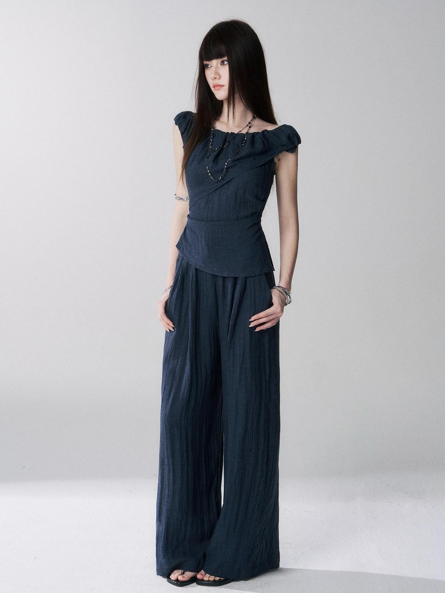 LADYGHOST Ghost Girl Cinched Waist Navy Women&