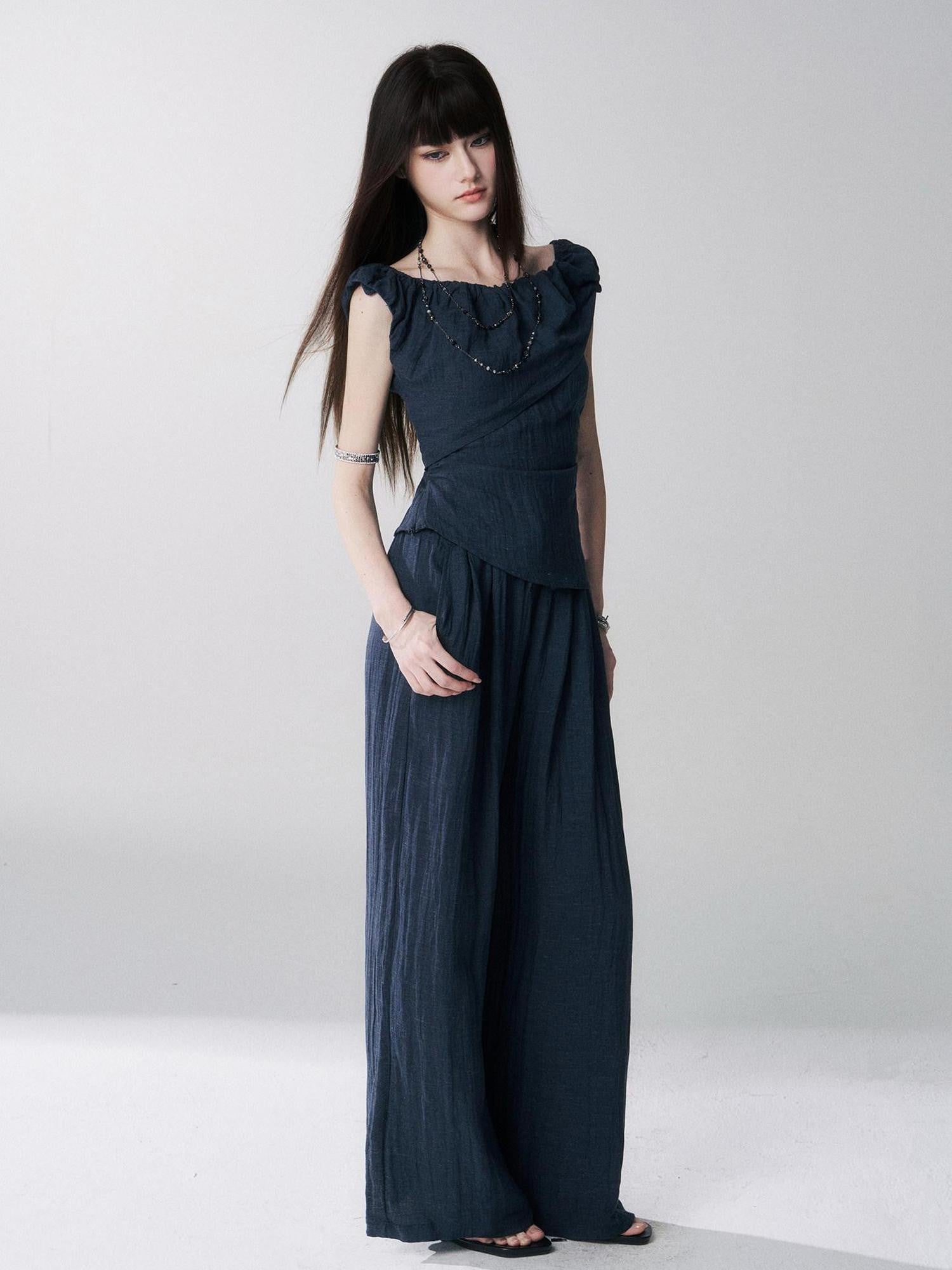 LADYGHOST Ghost Girl Cinched Waist Navy Women&