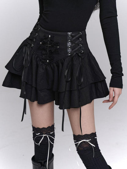 LADYGHOST Ghost Girl Cross Chain Gothic Punk Women&