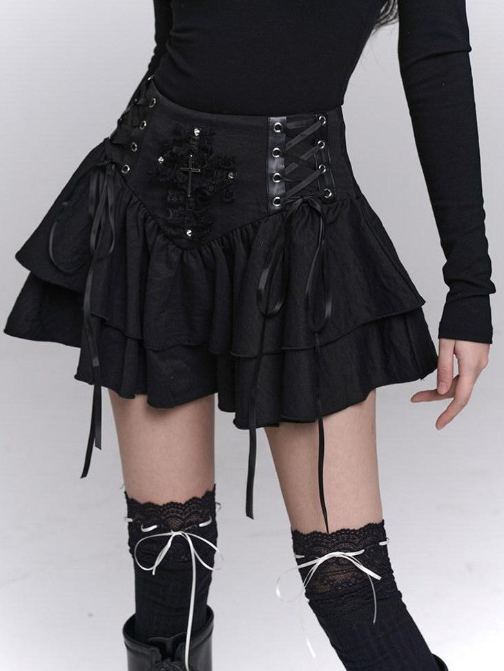 LADYGHOST Ghost Girl Cross Chain Gothic Punk Women&
