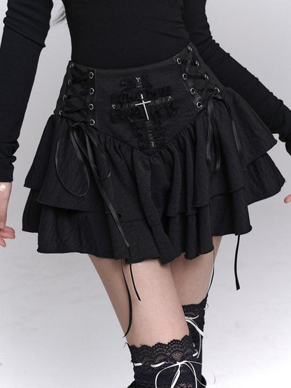 LADYGHOST Ghost Girl Cross Chain Gothic Punk Women&