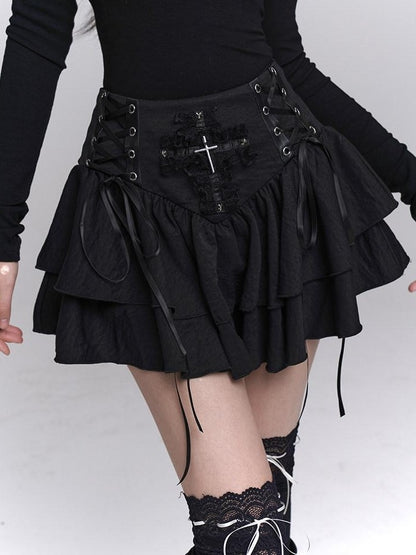 LADYGHOST Ghost Girl Cross Chain Gothic Punk Women&