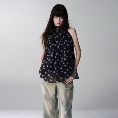 LADYGHOST_Ghost_Girl_French_Black_And_White_Polka_Dot_Women&