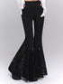 LADYGHOST Ghost Girl Gothic Cross High Waist Micro Flare Women&