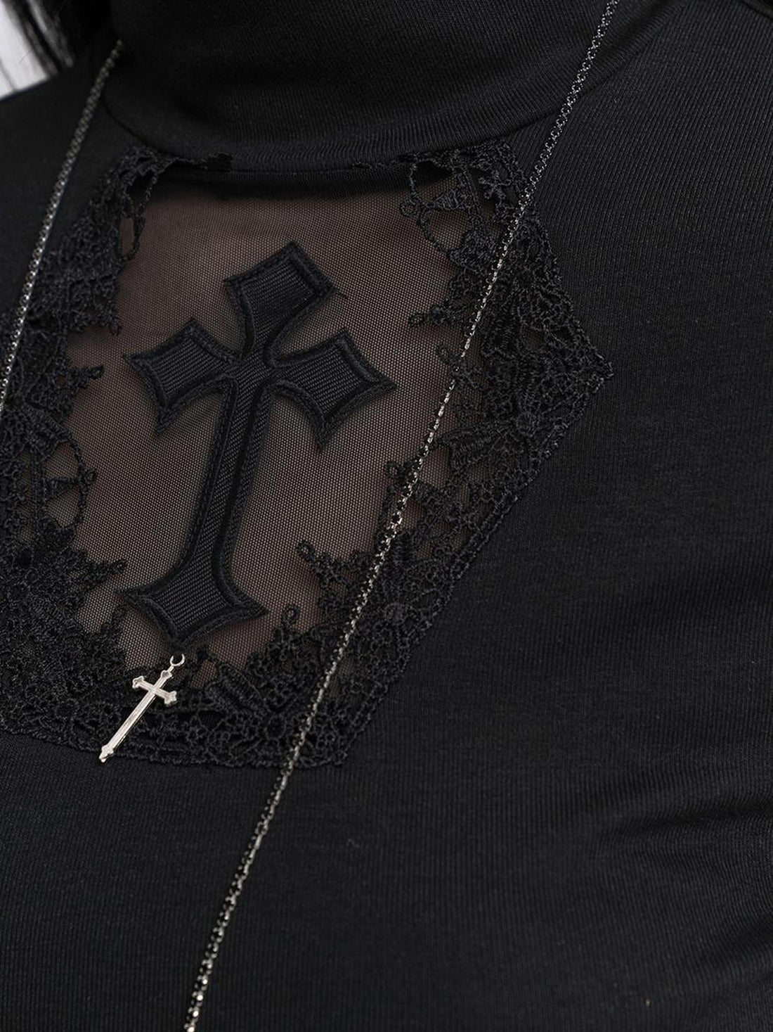 LADYGHOST Ghost Girl Gothic Cross Slim Fit Women&