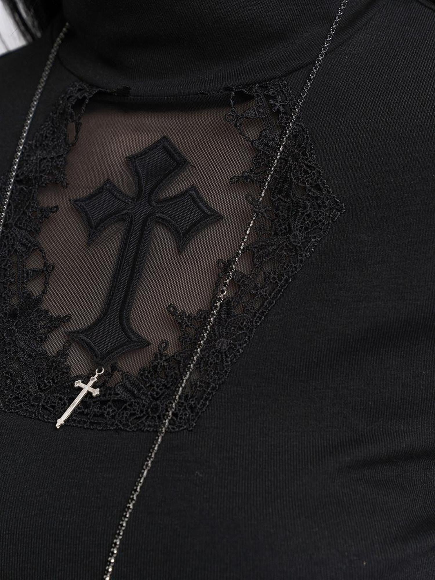 LADYGHOST Ghost Girl Gothic Cross Slim Fit Women&