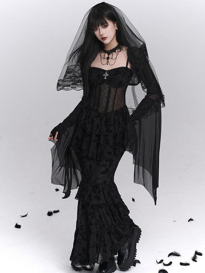 LADYGHOST Ghost Girl Gothic Fishtail Women&