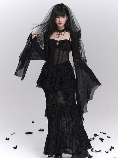 LADYGHOST Ghost Girl Gothic Fishtail Women&