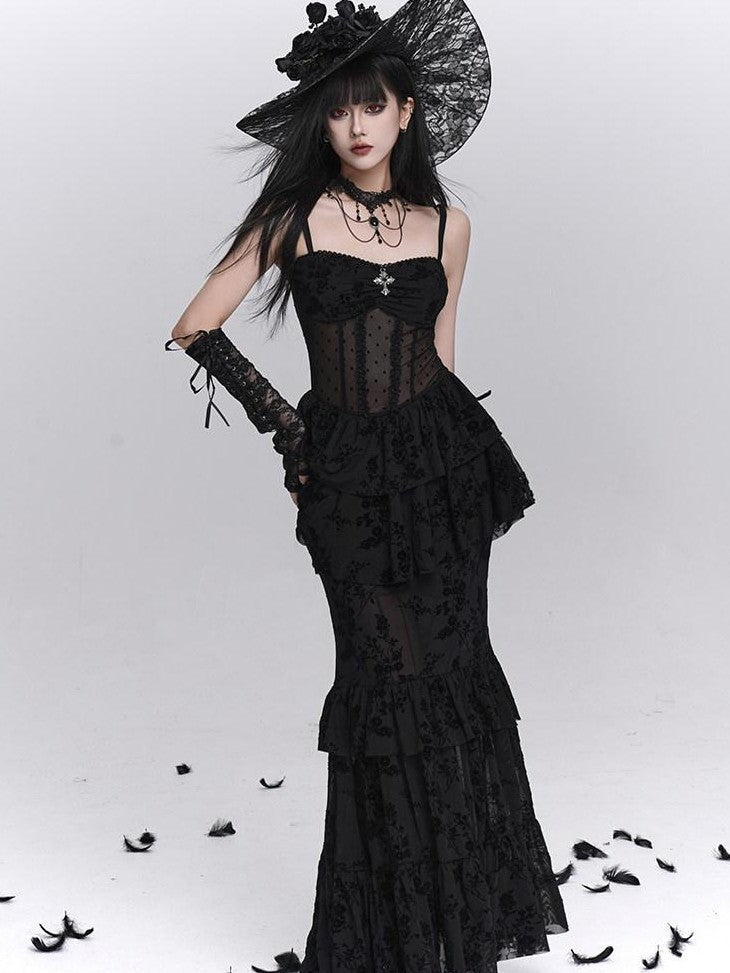 LADYGHOST Ghost Girl Gothic Fishtail Women&