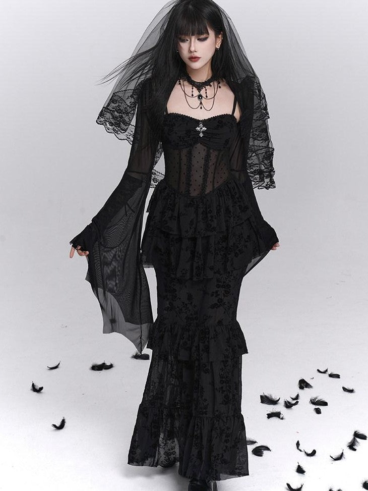 LADYGHOST Ghost Girl Gothic Fishtail Women&