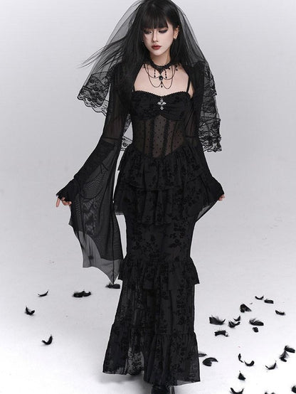 LADYGHOST Ghost Girl Gothic Fishtail Women&