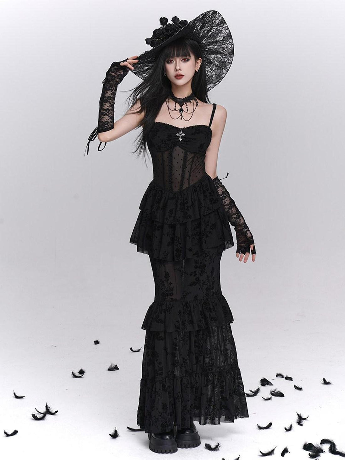 LADYGHOST Ghost Girl Gothic Fishtail Women&