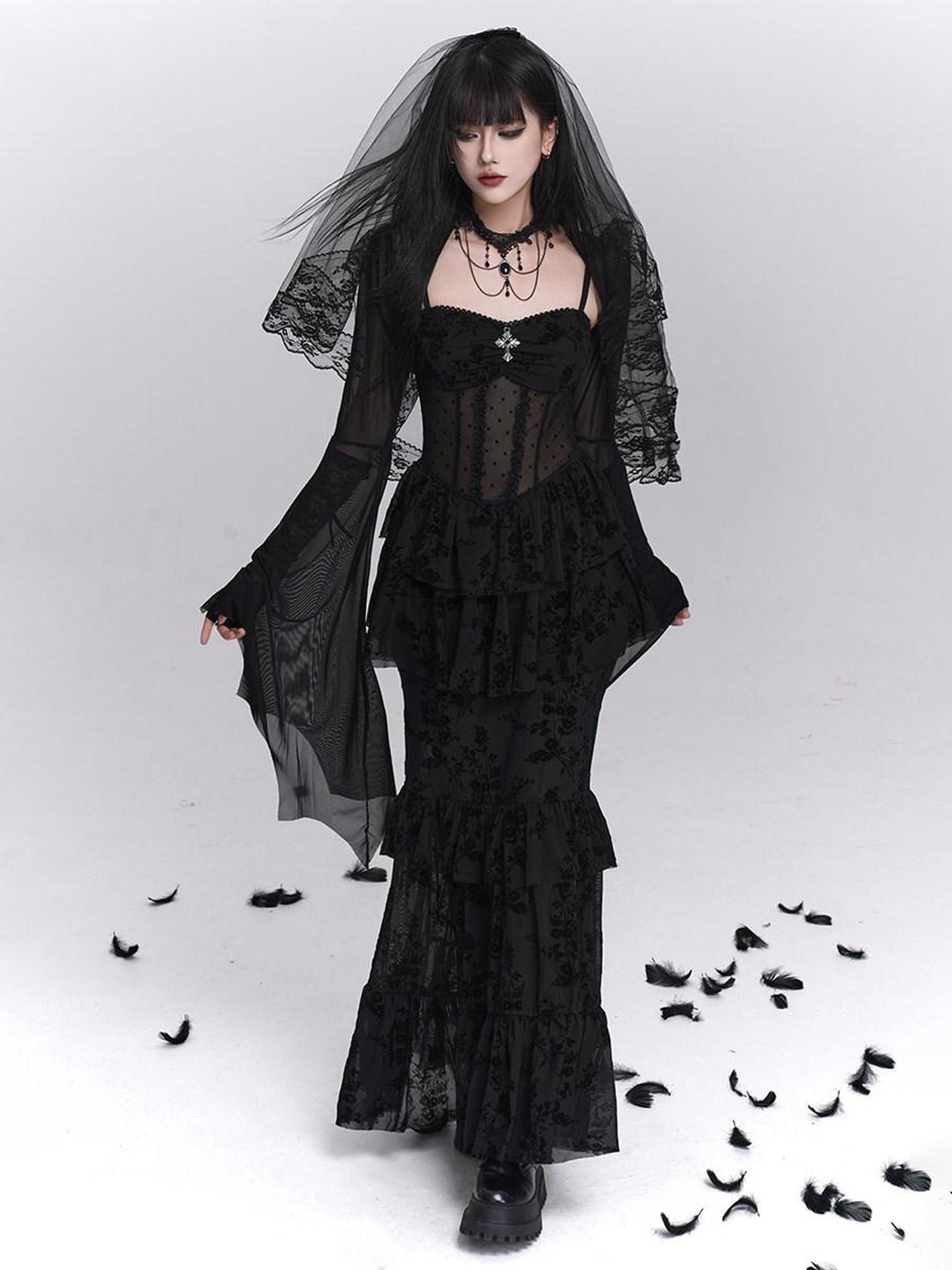 LADYGHOST Ghost Girl Gothic Fishtail Women&