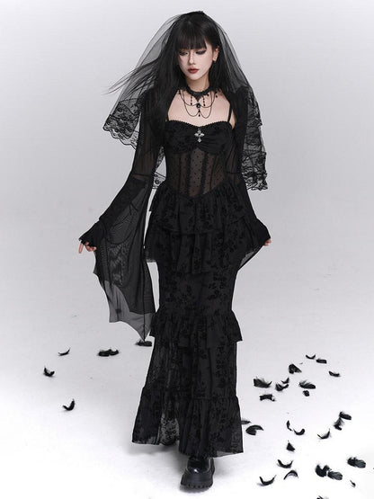LADYGHOST Ghost Girl Gothic Fishtail Women&