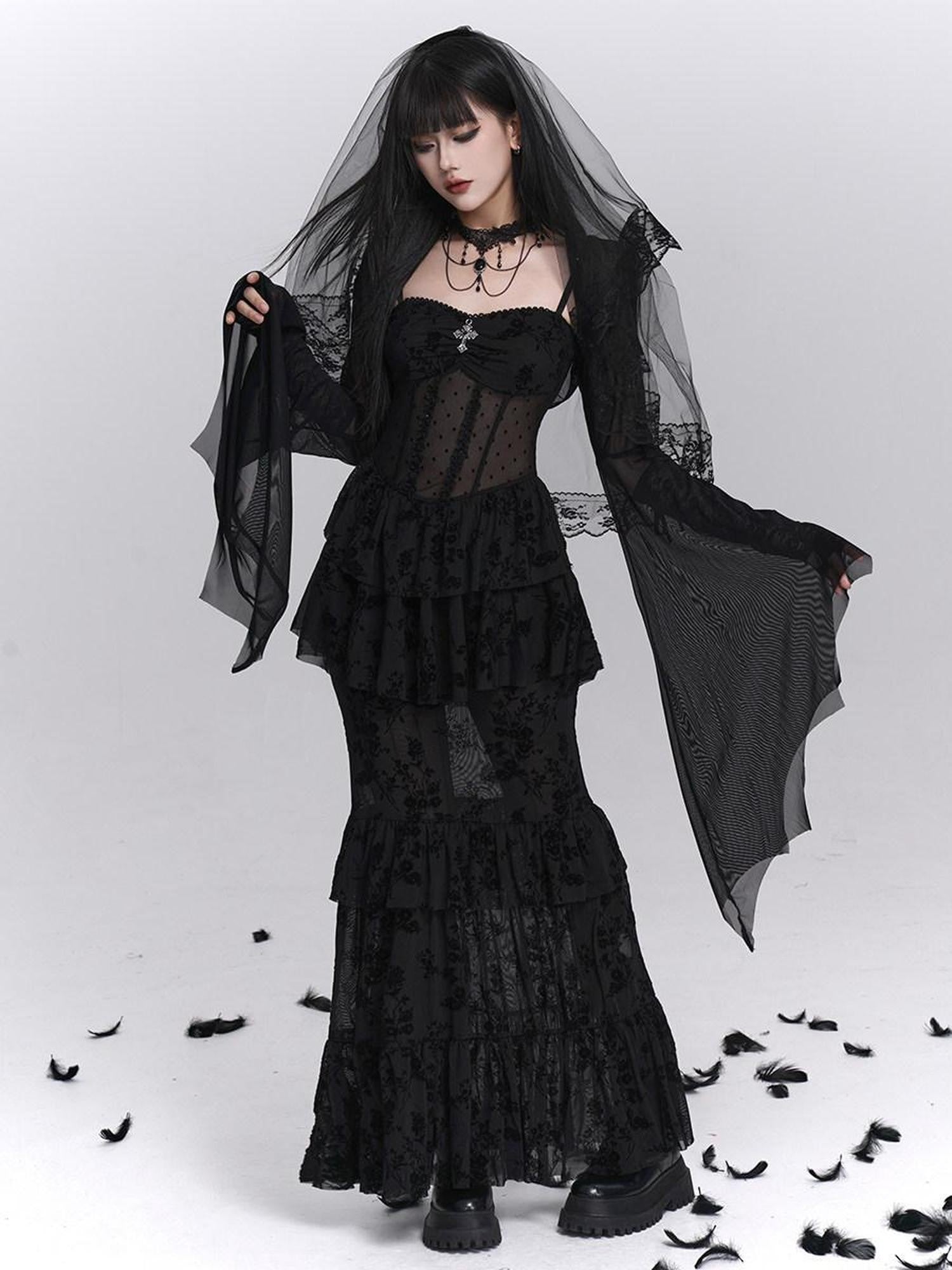 LADYGHOST Ghost Girl Gothic Fishtail Women&