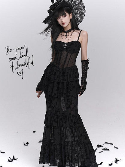 LADYGHOST Ghost Girl Gothic Fishtail Women&