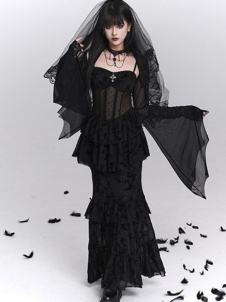 LADYGHOST Ghost Girl Gothic Fishtail Women&