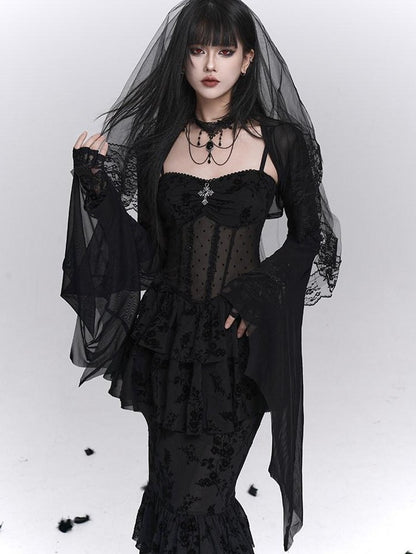 LADYGHOST Ghost Girl Gothic Fishtail Women&