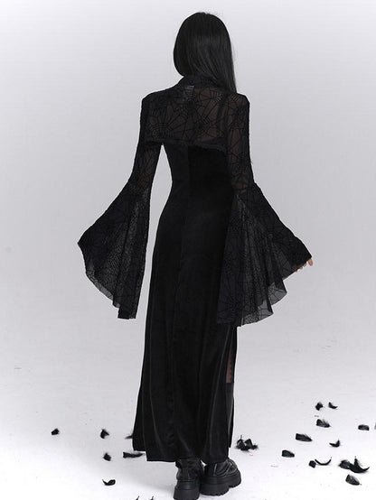LADYGHOST Ghost Girl Gothic Sexy Slit Strappy Figure Flattering Women&