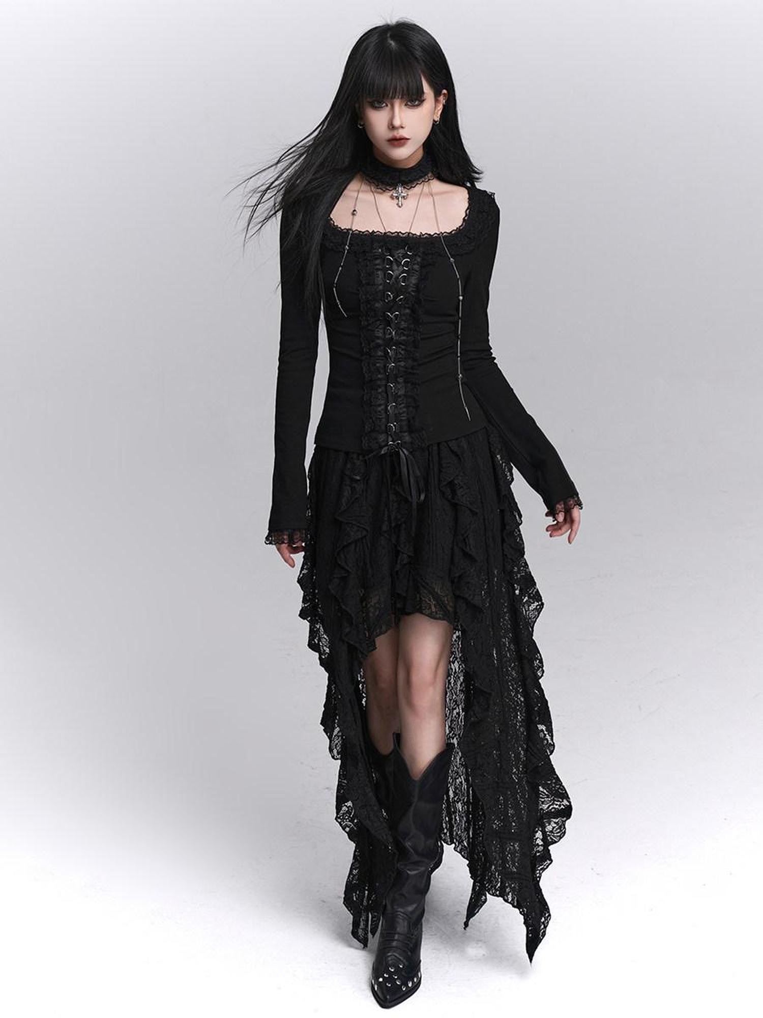 LADYGHOST Ghost Girl Gothic Slim Fit Women&