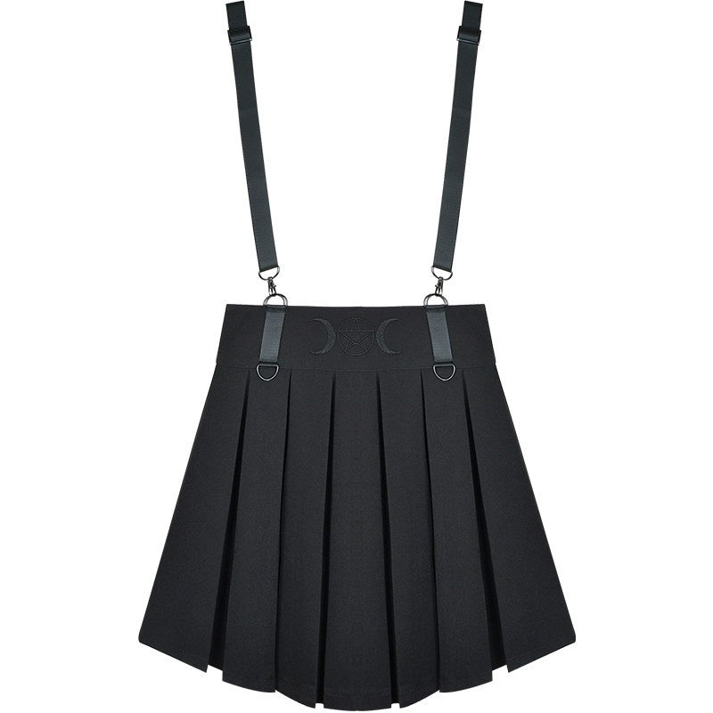 LADYGHOST_Ghost_Girl_High_Waist_Black_Suspender_Punk_Jk_School_Women&