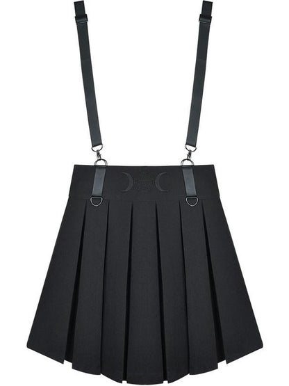 LADYGHOST Ghost Girl High Waist Black Suspender Punk Jk School Women&