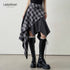 LADYGHOST_Ghost_Girl_Irregular_Hem_Black_White_Checkered_Women&