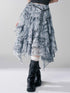 LADYGHOST Ghost Girl Leopard Print Asymmetric Ruffled Women&