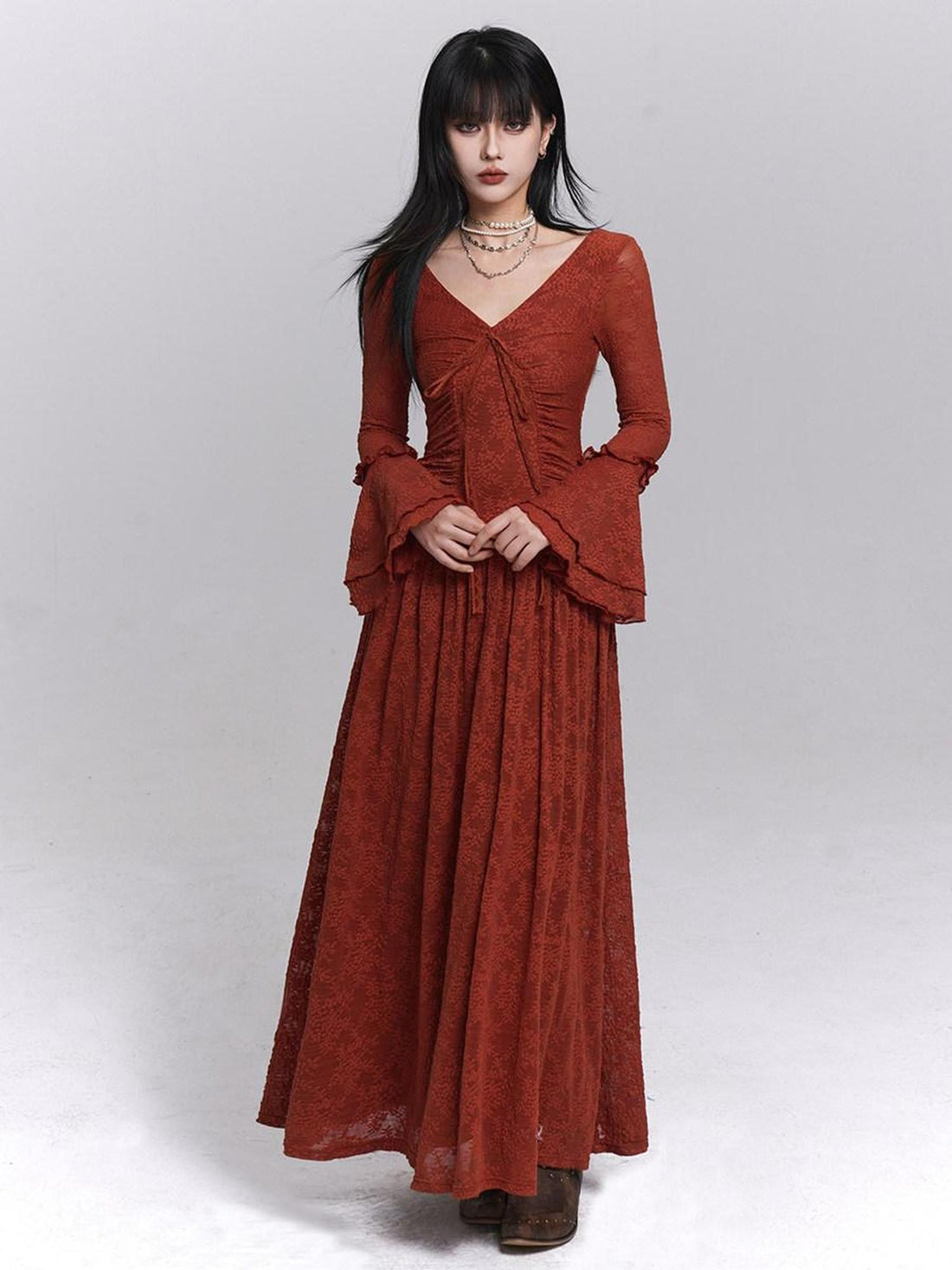 LADYGHOST Ghost Girl Long Bell Sleeve Women&