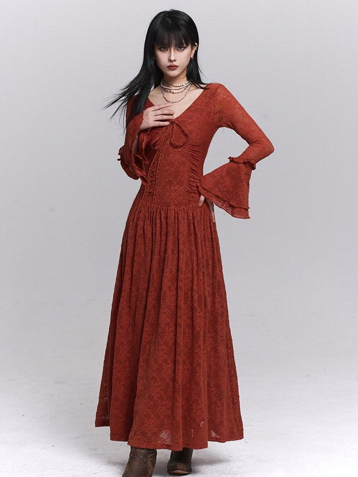 LADYGHOST Ghost Girl Long Bell Sleeve Women&