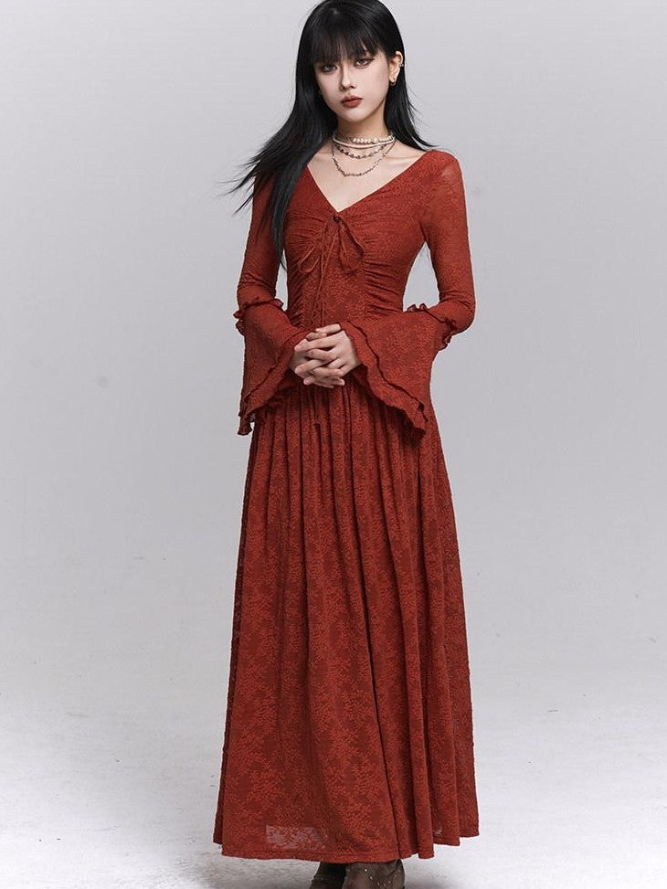 LADYGHOST Ghost Girl Long Bell Sleeve Women&