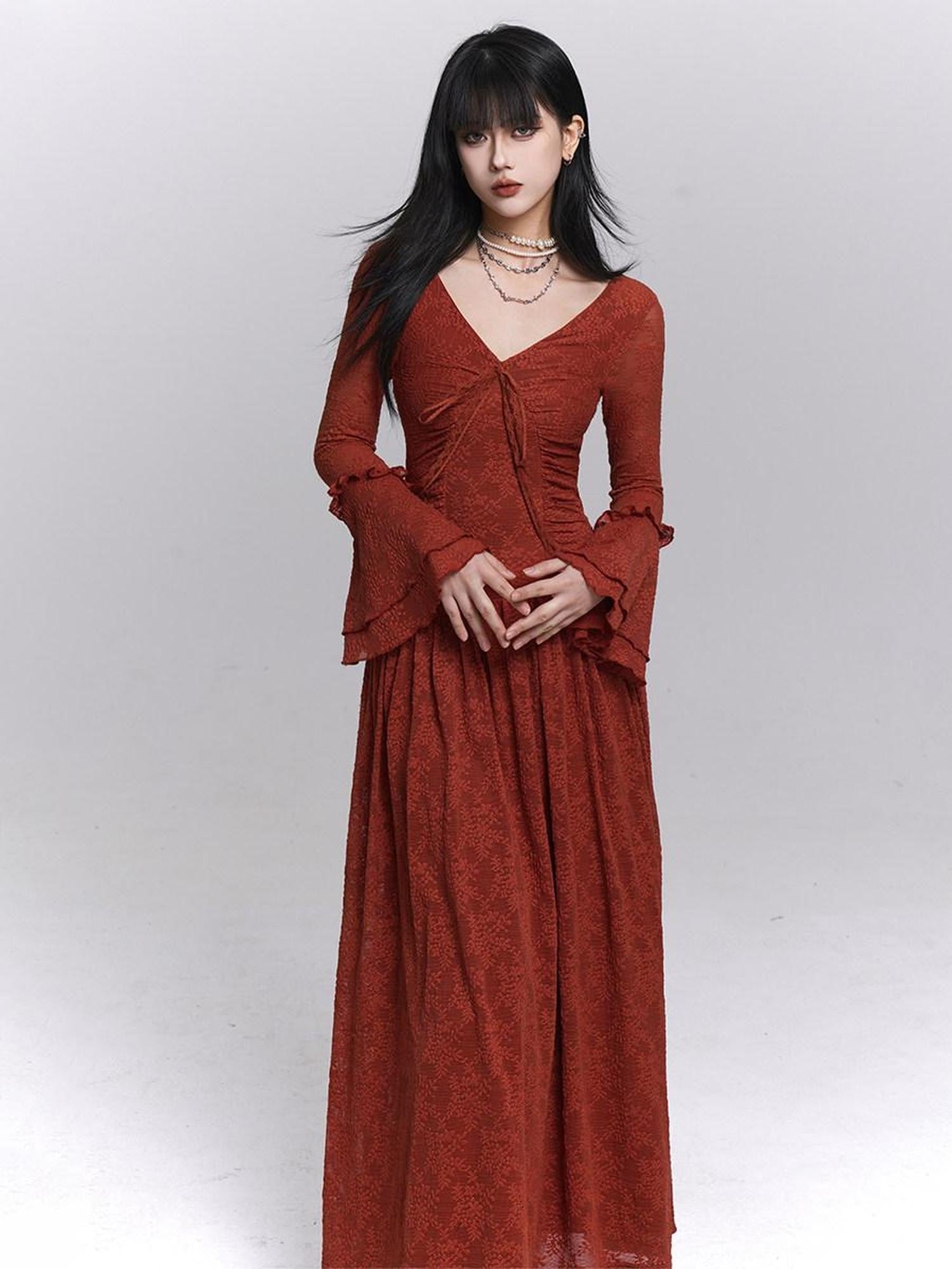 LADYGHOST Ghost Girl Long Bell Sleeve Women&