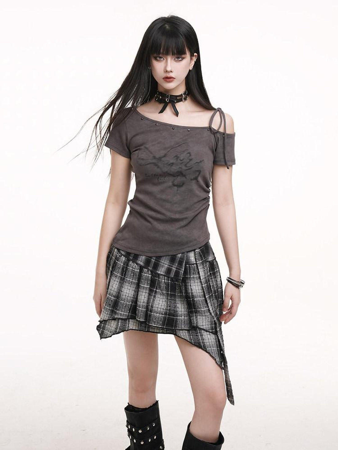 LADYGHOST Ghost Girl Print Slim Fit Cropped Cami Women&