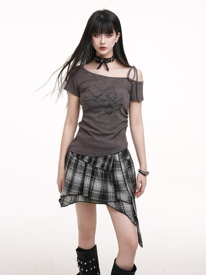LADYGHOST Ghost Girl Print Slim Fit Cropped Cami Women&