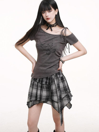 LADYGHOST Ghost Girl Print Slim Fit Cropped Cami Women&