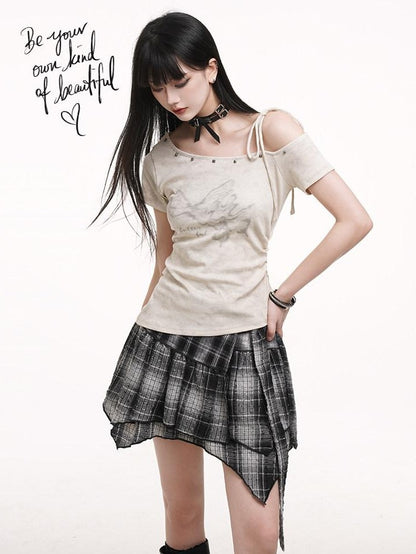 LADYGHOST Ghost Girl Print Slim Fit Cropped Cami Women&