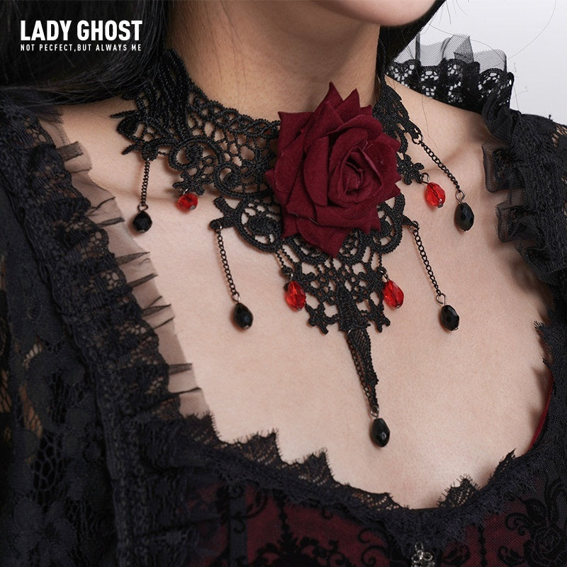LADYGHOST_Ghost_Girl_Rose_Collar_Gothic_Subculture_Women&
