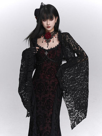 LADYGHOST Ghost Girl Rose Collar Gothic Subculture Women&