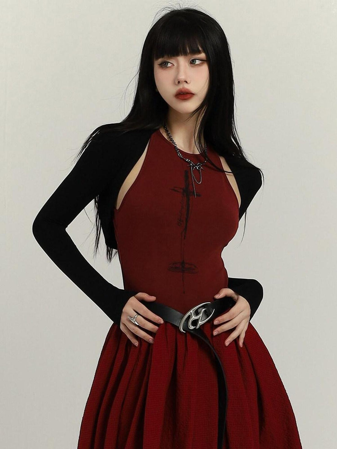 LADYGHOST Ghost Girl Sun Protective Cropped Open Front Women&