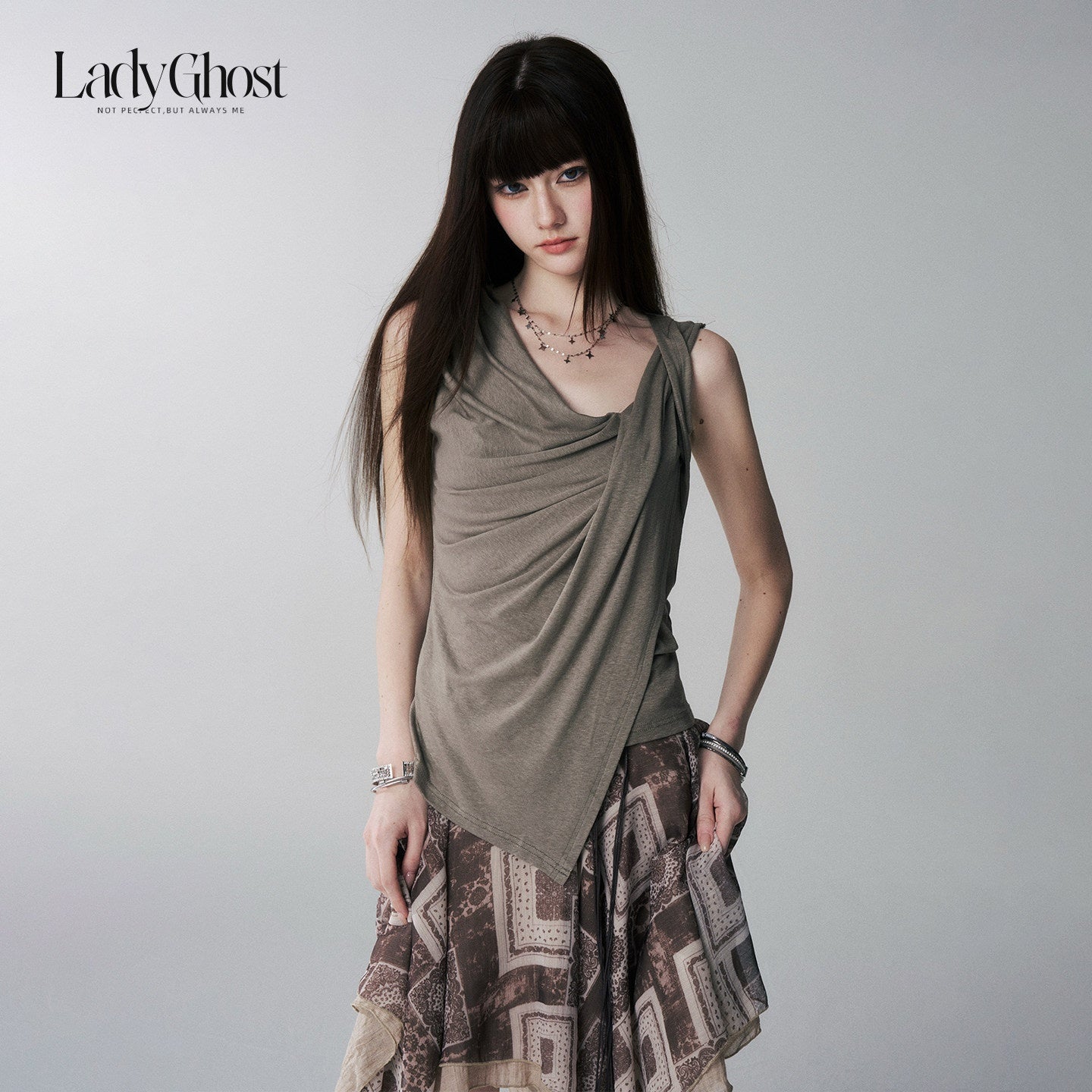 LADYGHOST_Ghost_Girl_Unique_Design_Slouchy_Relaxed_Sleeveless_Women&