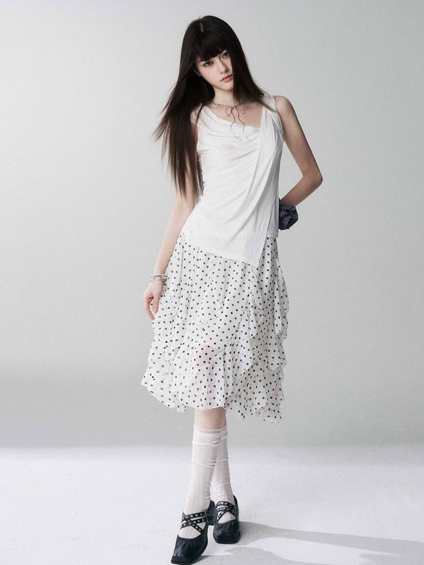 LADYGHOST Ghost Girl Unique Design Slouchy Relaxed Sleeveless Women&