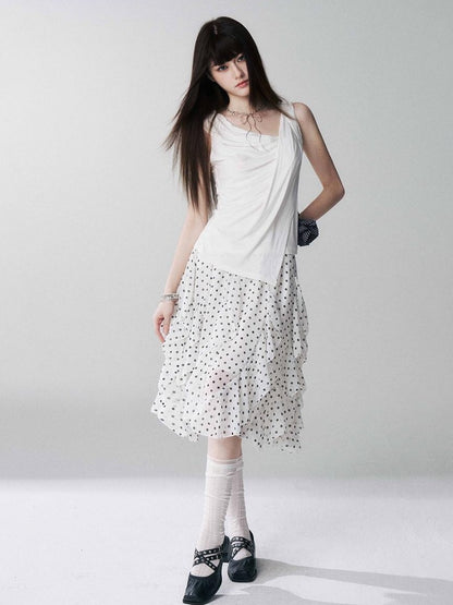 LADYGHOST Ghost Girl Unique Design Slouchy Relaxed Sleeveless Women&